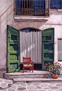Cadaques by Liudmila Kondakova Image is watermarked for copyright protection and is not present on the actual art work.