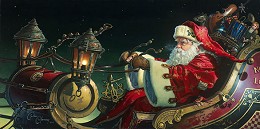 Father Christmas The Sleigh Ride by Dean Morrisey Image is watermarked for copyright protection and is not present on the actual art work.