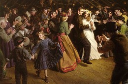 The First Dance 1884 Americana Artist Proof by Morgan Weistling Image is watermarked for copyright protection and is not present on the actual art work.