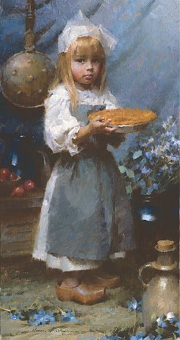 Dutch Apple Pie ARTIST PROOF SMALLWORK EDITION ON by Morgan Weistling Image is watermarked for copyright protection and is not present on the actual art work.