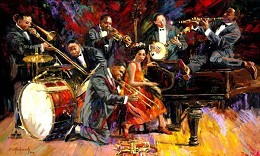 In The Mood Limited Edition Print by Nenad Mirkovich Image is watermarked for copyright protection and is not present on the actual art work.