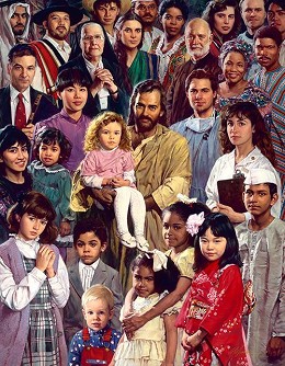 The Family Of God by Nathan Greene Image is watermarked for copyright protection and is not present on the actual art work.