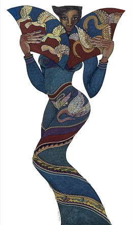 Blue Diva by Charles Bibbs Image is watermarked for copyright protection and is not present on the actual art work.
