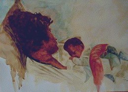 Peaceful Sleep by Alonzo Adams Image is watermarked for copyright protection and is not present on the actual art work.