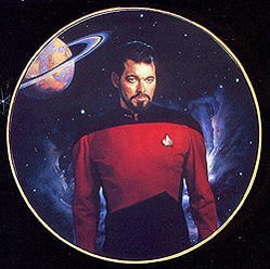 Star Trek Riker - The Next Generation by Thomas Blackshear Image is watermarked for copyright protection and is not present on the actual art work.