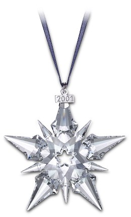 2001 Swarovski Snowflake Ornament by Swarovski Crystal Image is watermarked for copyright protection and is not present on the actual art work.