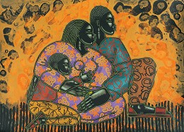Sankofa Spirit by Larry Poncho Brown Image is watermarked for copyright protection and is not present on the actual art work.