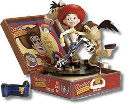 Toy Story 2 Jessie Bullseye And Plaque by WDCC Disney Classics Image is watermarked for copyright protection and is not present on the actual art work.