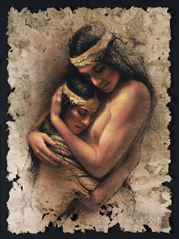 The Embrace by Lee Bogle Image is watermarked for copyright protection and is not present on the actual art work.