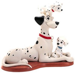 One Hundred and One Dalmatians Proud Pongo W/pepper And Penny by WDCC Disney Classics Image is watermarked for copyright protection and is not present on the actual art work.