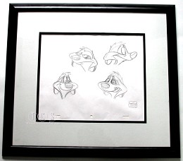 The Lion King Timon Original Production Drawing by WDCC Disney Classics Image is watermarked for copyright protection and is not present on the actual art work.