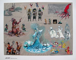 Imagineering A Dream Framed by Marc Davis Image is watermarked for copyright protection and is not present on the actual art work.