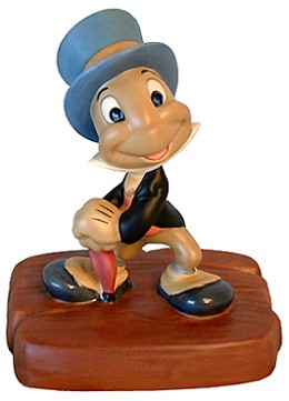 Pinocchio Jiminy Cricket Cricket's The Name, Jiminy Cricket by WDCC Disney Classics Image is watermarked for copyright protection and is not present on the actual art work.