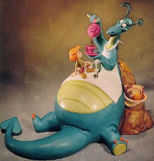The Reluctant Dragon Reluctant Dragon The More The Merrier by WDCC Disney Classics Image is watermarked for copyright protection and is not present on the actual art work.