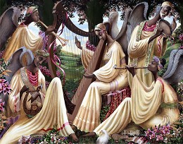 Symphony Of Angels by John Holyfield Image is watermarked for copyright protection and is not present on the actual art work.