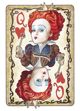 Red Queen - From Disney Alice in Wonderland by Mike Peraza Image is watermarked for copyright protection and is not present on the actual art work.