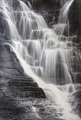 Falling Water I By Larry Dyke by Larry Dyke Image is watermarked for copyright protection and is not present on the actual art work.