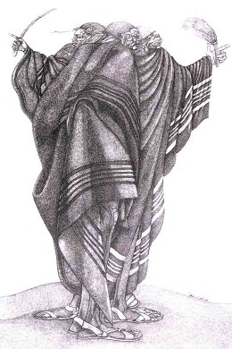 Cloaks Of The Herdsmen Limited Edition Remarque by Charles Bibbs Image is watermarked for copyright protection and is not present on the actual art work.