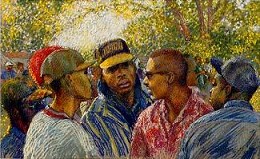 Homeboys by Brenda Joysmith Image is watermarked for copyright protection and is not present on the actual art work.