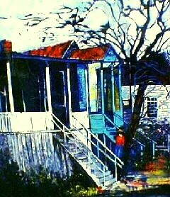 House On Pearl Street Estate Certified Serigraph by William Tolliver Image is watermarked for copyright protection and is not present on the actual art work.
