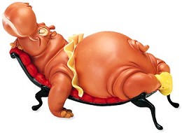 Fantasia Hyacinth Hippo by WDCC Disney Classics Image is watermarked for copyright protection and is not present on the actual art work.