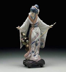 Teruko by Lladro Image is watermarked for copyright protection and is not present on the actual art work.
