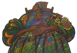 Mother Love Small Artist Proof with Remarque by Charles Bibbs Image is watermarked for copyright protection and is not present on the actual art work.