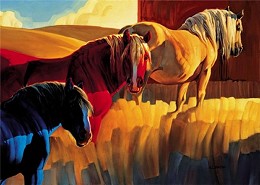 Primary Colors By Nancy Glazier Serigraph  Artist Proof by Nancy Glazier Image is watermarked for copyright protection and is not present on the actual art work.