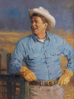 Reagan By Andy Thomas by Andy Thomas Image is watermarked for copyright protection and is not present on the actual art work.