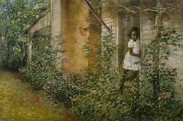 Sideyard Artist Proof by Brenda Joysmith Image is watermarked for copyright protection and is not present on the actual art work.