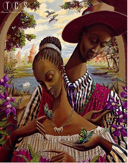 Soul Mates (from The Images Of Soul Collection) by John Holyfield Image is watermarked for copyright protection and is not present on the actual art work.