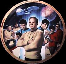 Star Trek Collector Plate 25th Anniversary by Thomas Blackshear Image is watermarked for copyright protection and is not present on the actual art work.