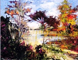 Tranquility Estate Certified Lithograph by William Tolliver Image is watermarked for copyright protection and is not present on the actual art work.