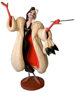 One Hundred and One Dalmatians Cruella De Vil Anita Daahling by WDCC Disney Classics Image is watermarked for copyright protection and is not present on the actual art work.