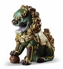 Lladro&nbsp;Oriental Lion (Green)