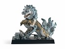 Lladro Guardian Lioness - Blue