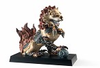 Lladro Guardian Lion - Red