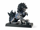 Lladro Guardian Lion - Black