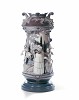 Lladro Ladies in The Garden Vase. Limited Edition. Grey and Silver Luster