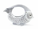 Lladro FISH CENTERPIECE LARGE (WHITE And SILVER)