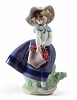 Lladro&nbsp;Pretty Pickings Girl with Carnations
