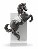 Lladro Horse on Pirouette Silver Lustre
