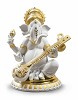 Lladro Veena Ganesha. Golden Lustre