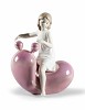 Lladro My Seesaw Balloon Girl Pink