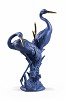 Lladro Courting Cranes Blue-Gold