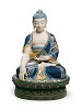 Lladro Shakyamuni Buddha Sculpture. Golden Lustre