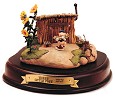 WDCC Disney Classics Three Little Pigs Fiddler Pig Stick House