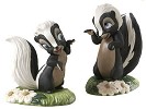 WDCC Disney Classics Bambi Flower And Miss Skunk Walking On Air And Knocked For A LoopPorcelain Figurine