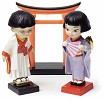 WDCC Disney Classics It's A Small World Japan OnIIsama Honorable Brother And Oneesama Honorable SisterPorcelain Figurine