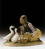 Lladro Feeding The Ducks 1996-99